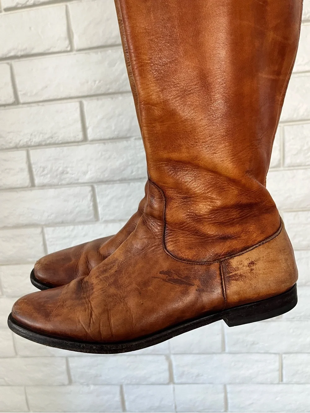 Cole Haan Nike Air Over the Knee Riding Boot Cognac Size 8.5